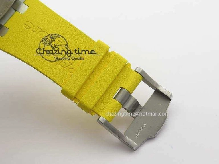 Royal Oak Offshore Diver 2017 Yellow 15710 JF 1:1 Best Edition On XS Rubber Strap A3120 (Free Rubber Strap)