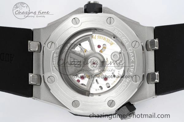 Royal Oak Offshore Diver Black Ceramic Bezel 15720 IPF Best Edition Black Dial on Black Rubber Strap A4308