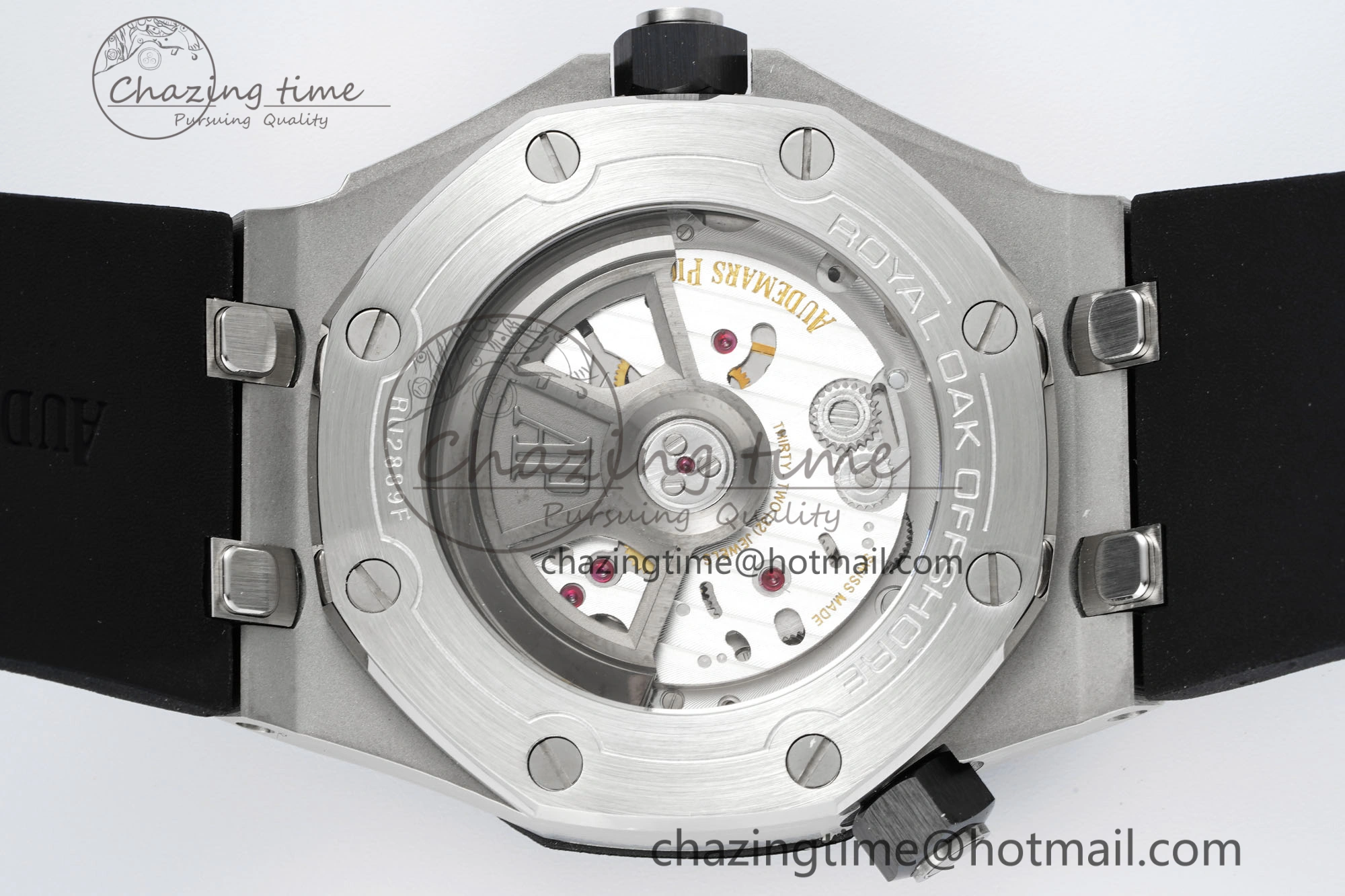 Royal Oak Offshore Diver Black Ceramic Bezel 15720 IPF Best Edition Black Dial on Black Rubber Strap A4308