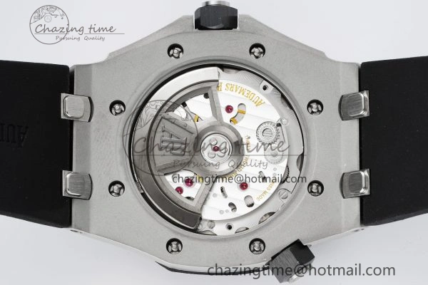 Royal Oak Offshore Diver Black Ceramic Bezel 15720 IPF Best Edition Black Dial on Black Rubber Strap A4308