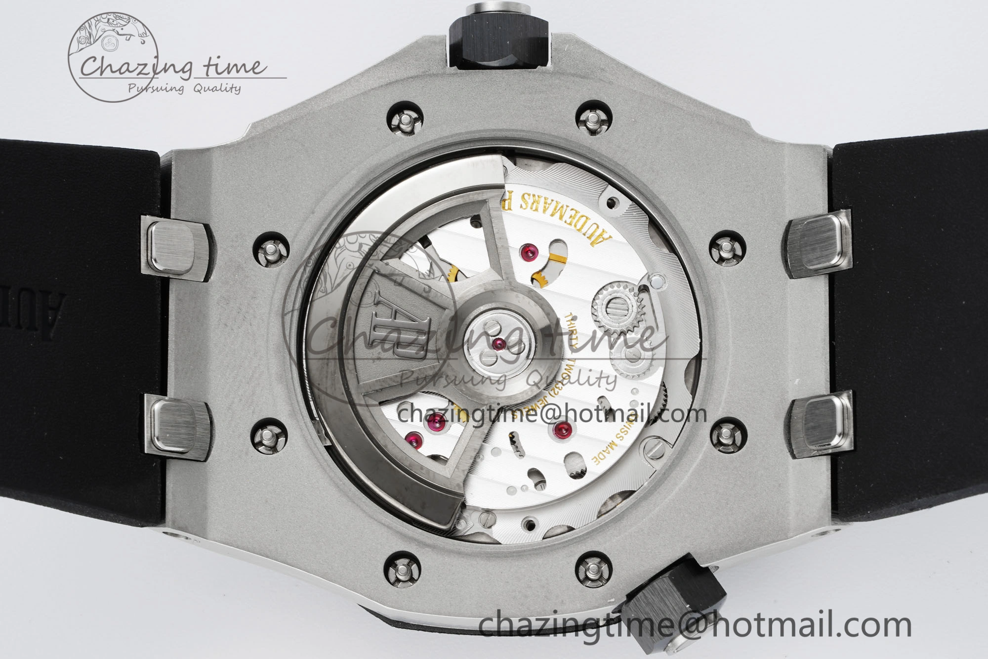 Royal Oak Offshore Diver Black Ceramic Bezel 15720 IPF Best Edition Black Dial on Black Rubber Strap A4308