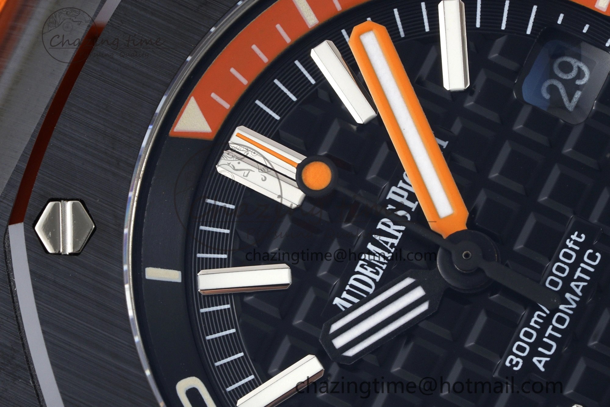 Royal Oak Offshore Diver Black Ceramic IPF Best Edition on Orange Rubber Strap A3120