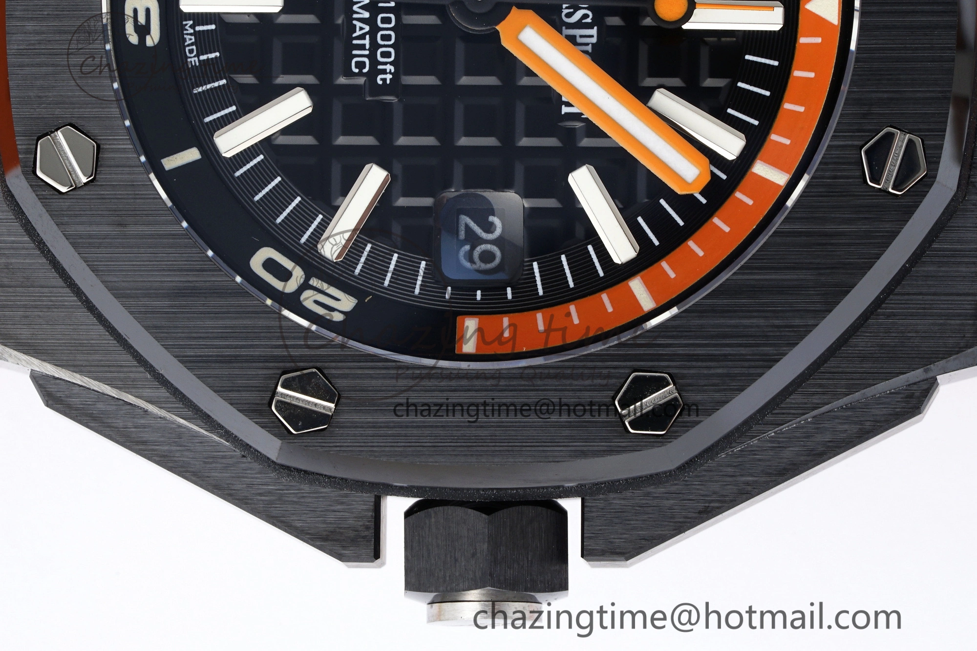 Royal Oak Offshore Diver Black Ceramic IPF Best Edition on Orange Rubber Strap A3120
