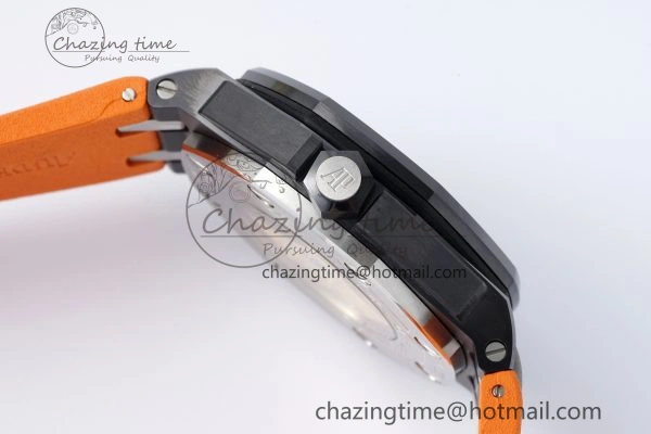 Royal Oak Offshore Diver Black Ceramic IPF Best Edition on Orange Rubber Strap A3120