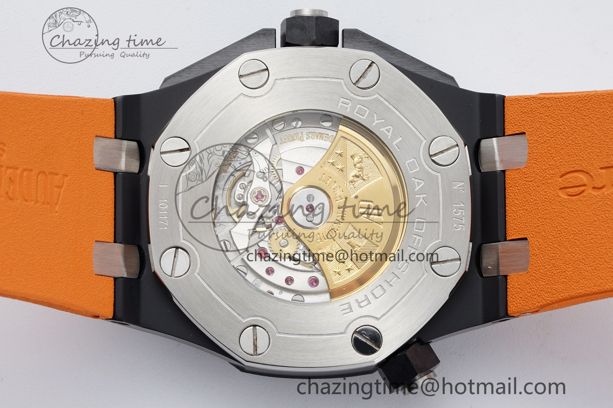Royal Oak Offshore Diver Black Ceramic IPF Best Edition on Orange Rubber Strap A3120