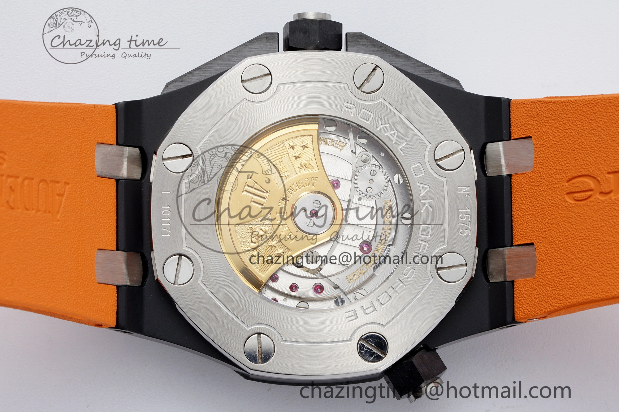 Royal Oak Offshore Diver Black Ceramic IPF Best Edition on Orange Rubber Strap A3120