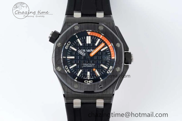 Royal Oak Offshore Diver Black Ceramic IPF Best Edition on Rubber Strap A3120