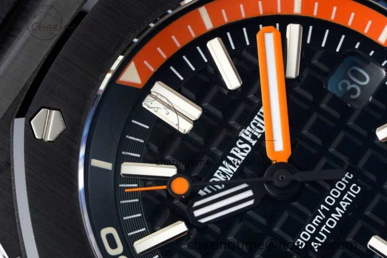 Royal Oak Offshore Diver Black Ceramic IPF Best Edition on Rubber Strap A3120