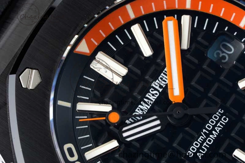 Royal Oak Offshore Diver Black Ceramic IPF Best Edition on Rubber Strap A3120