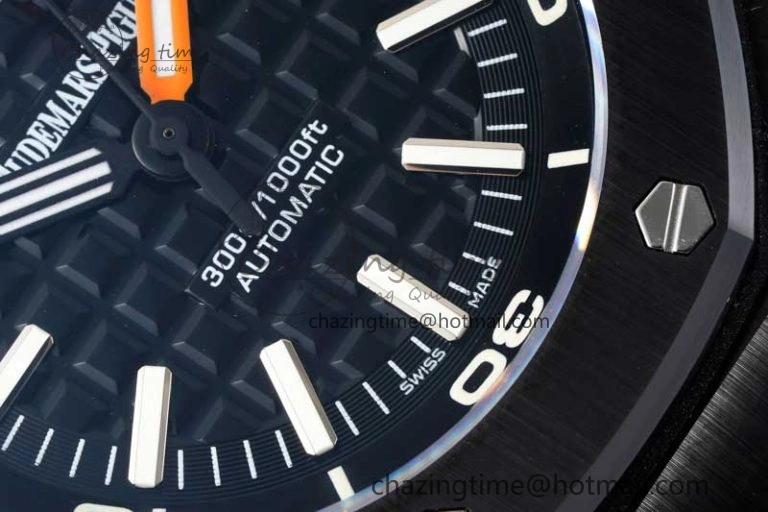 Royal Oak Offshore Diver Black Ceramic IPF Best Edition on Rubber Strap A3120