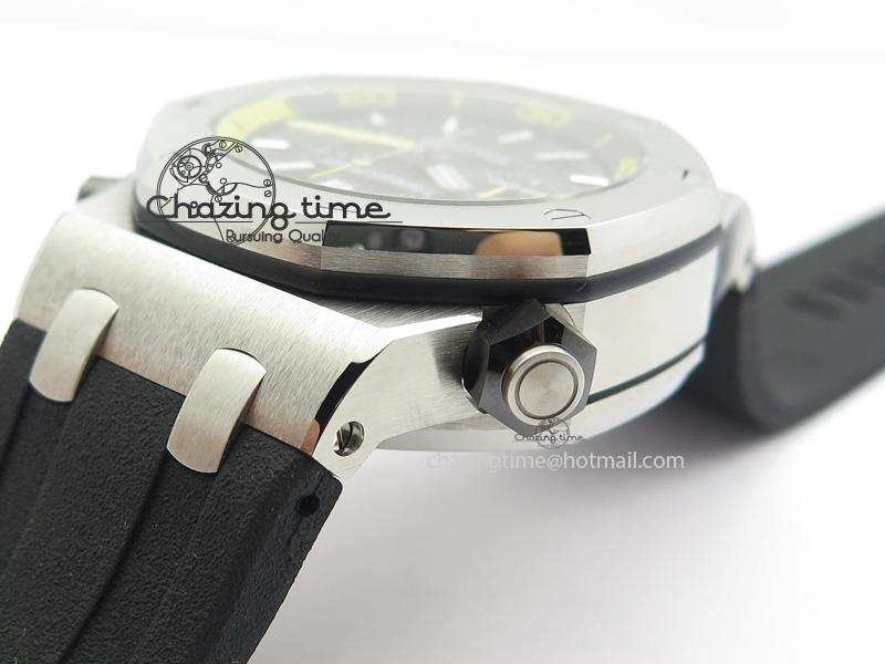 Royal Oak Offshore Diver Chronograph Black JF Best Edition On Black Rubber Strap A3126