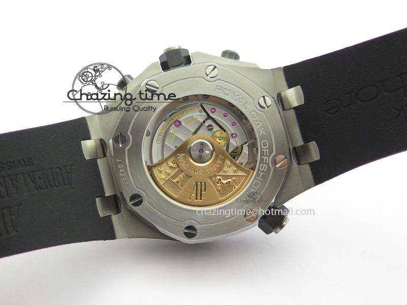 Royal Oak Offshore Diver Chronograph Black JF Best Edition On Black Rubber Strap A3126