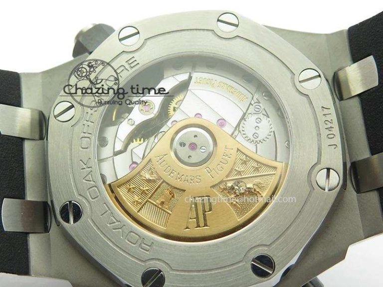 Royal Oak Offshore Diver Chronograph Black JF Best Edition On Black Rubber Strap A3126