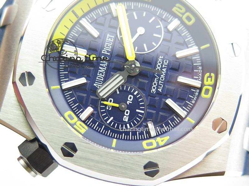 Royal Oak Offshore Diver Chronograph Blue JF Best Edition On Blue Rubber Strap A3126