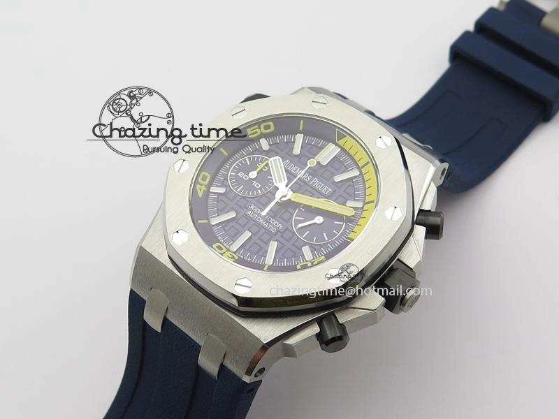 Royal Oak Offshore Diver Chronograph Blue JF Best Edition On Blue Rubber Strap A3126