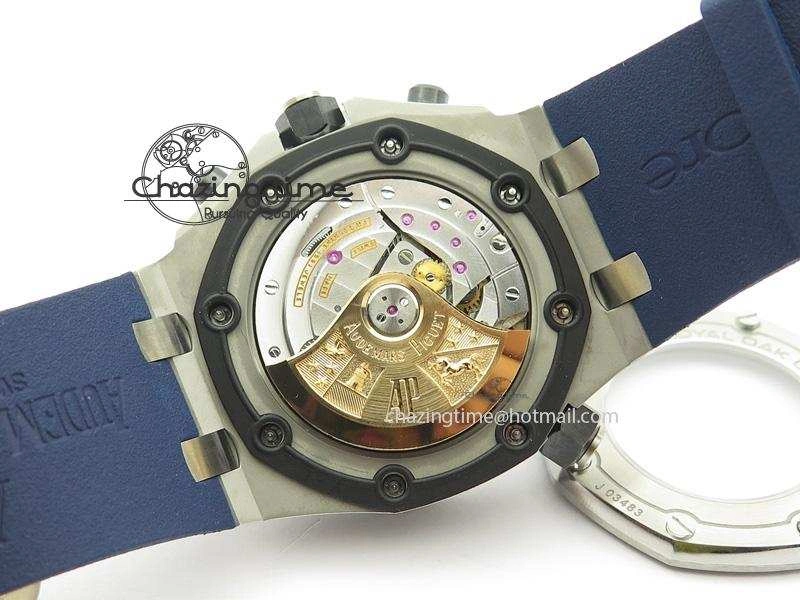 Royal Oak Offshore Diver Chronograph Blue JF Best Edition On Blue Rubber Strap A3126