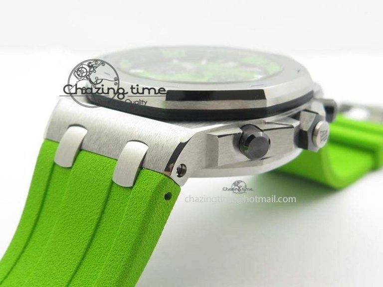 Royal Oak Offshore Diver Chronograph Green JF Best Edition On Green Rubber Strap A3126