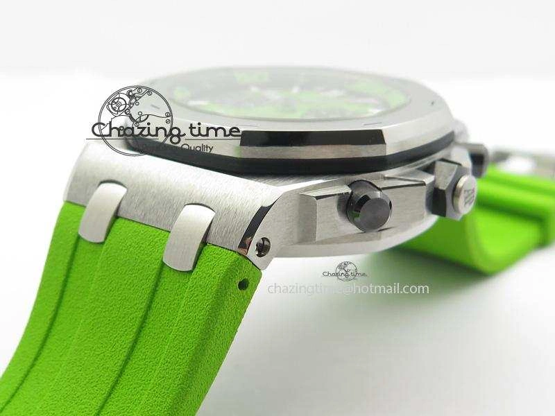 Royal Oak Offshore Diver Chronograph Green JF Best Edition On Green Rubber Strap A3126
