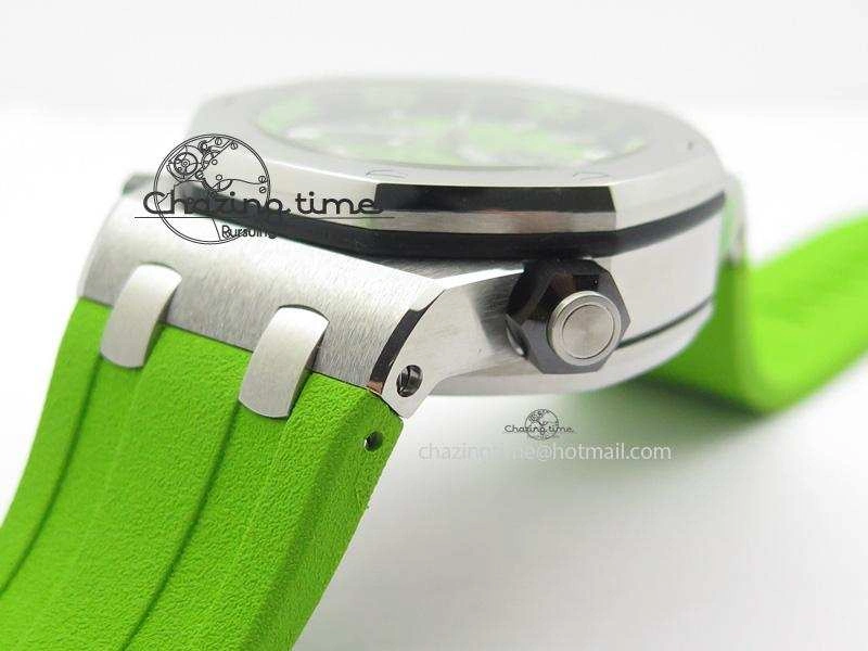 Royal Oak Offshore Diver Chronograph Green JF Best Edition On Green Rubber Strap A3126