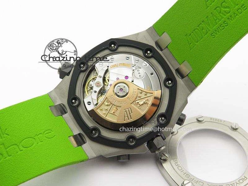 Royal Oak Offshore Diver Chronograph Green JF Best Edition On Green Rubber Strap A3126