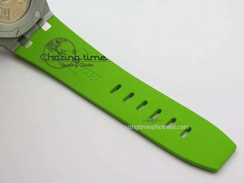 Royal Oak Offshore Diver Chronograph Green JF Best Edition On Green Rubber Strap A3126