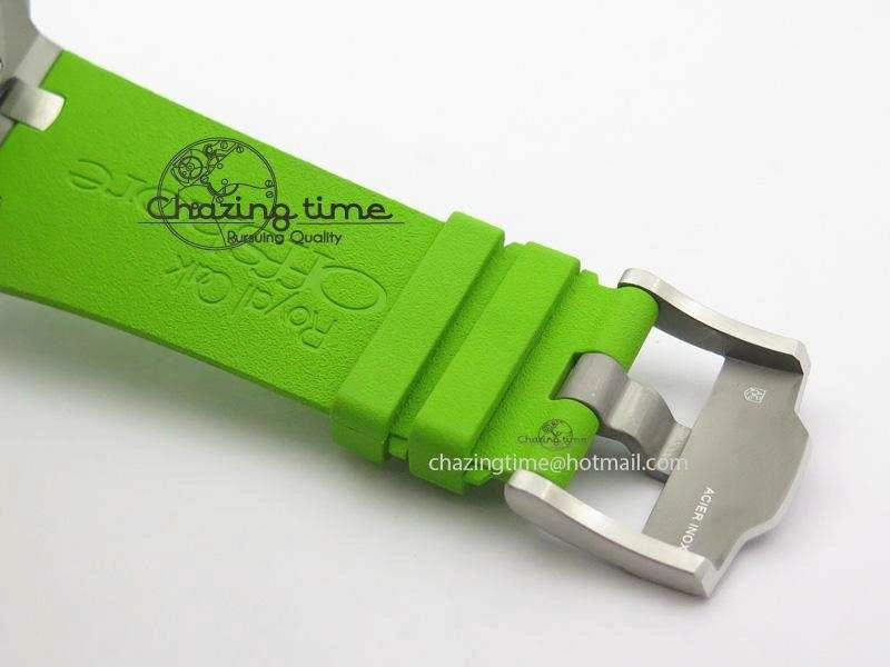 Royal Oak Offshore Diver Chronograph Green JF Best Edition On Green Rubber Strap A3126