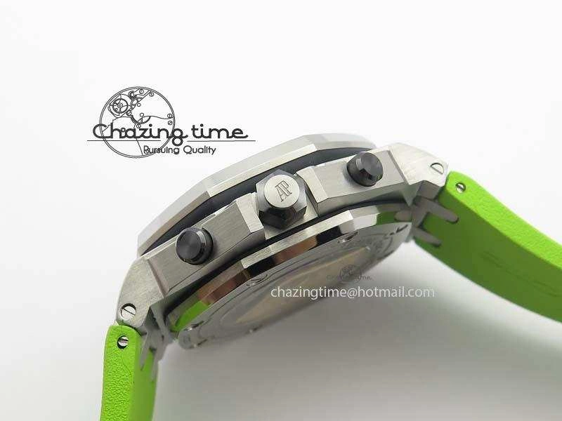 Royal Oak Offshore Diver Chronograph Green Noob Best Edition On Green Rubber Strap A3126
