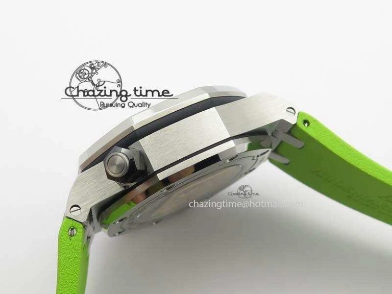 Royal Oak Offshore Diver Chronograph Green Noob Best Edition On Green Rubber Strap A3126