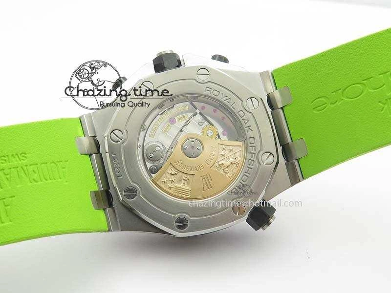 Royal Oak Offshore Diver Chronograph Green Noob Best Edition On Green Rubber Strap A3126