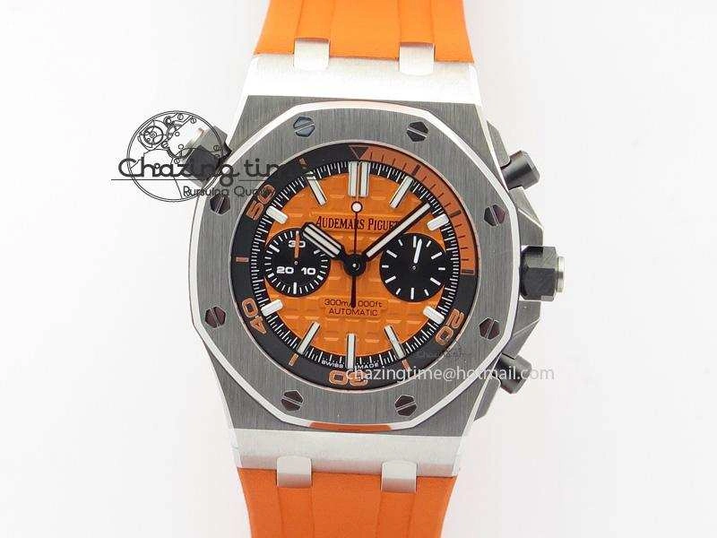 Royal Oak Offshore Diver Chronograph Orange JF Best Edition On Orange Rubber Strap A3126
