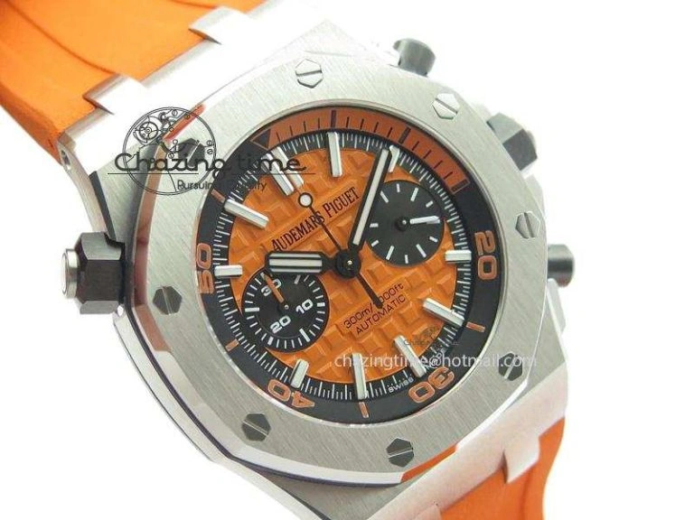 Royal Oak Offshore Diver Chronograph Orange JF Best Edition On Orange Rubber Strap A3126