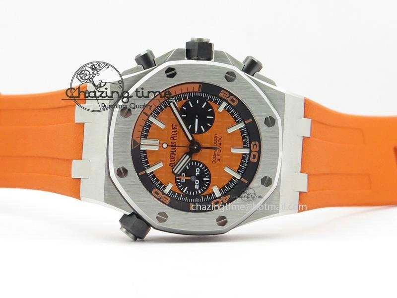 Royal Oak Offshore Diver Chronograph Orange JF Best Edition On Orange Rubber Strap A3126
