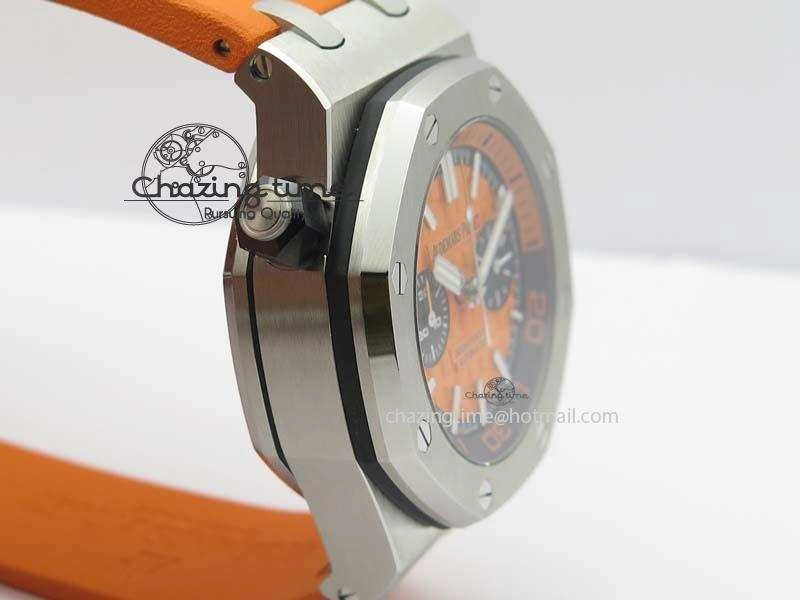 Royal Oak Offshore Diver Chronograph Orange Noob Best Edition On Orange Rubber Strap A3126