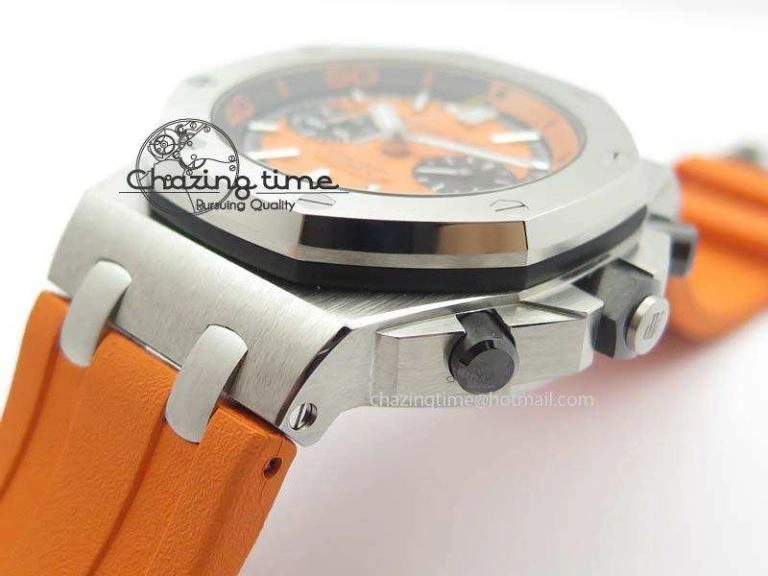 Royal Oak Offshore Diver Chronograph Orange Noob Best Edition On Orange Rubber Strap A3126