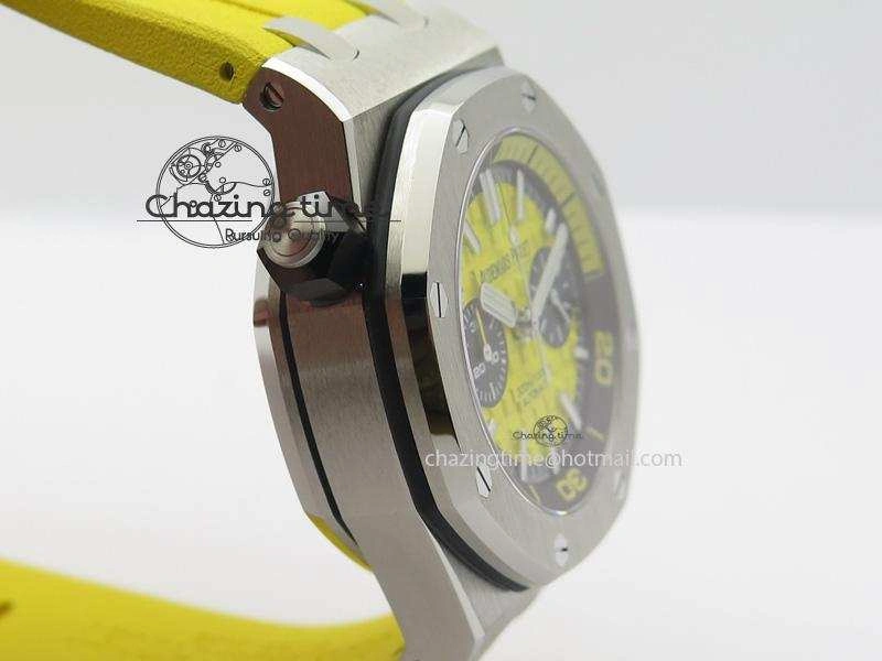 Royal Oak Offshore Diver Chronograph Yellow JF Best Edition On Yellow Rubber Strap A3126