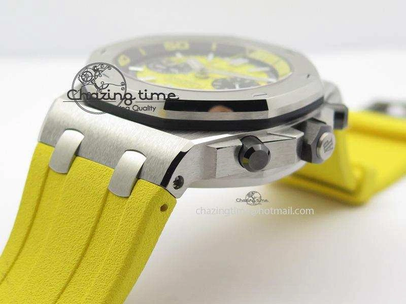 Royal Oak Offshore Diver Chronograph Yellow JF Best Edition On Yellow Rubber Strap A3126