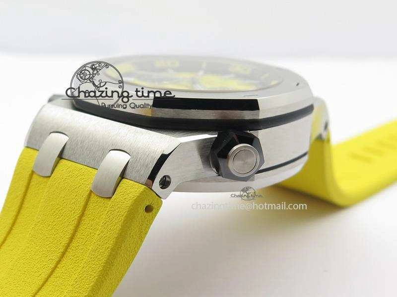 Royal Oak Offshore Diver Chronograph Yellow JF Best Edition On Yellow Rubber Strap A3126