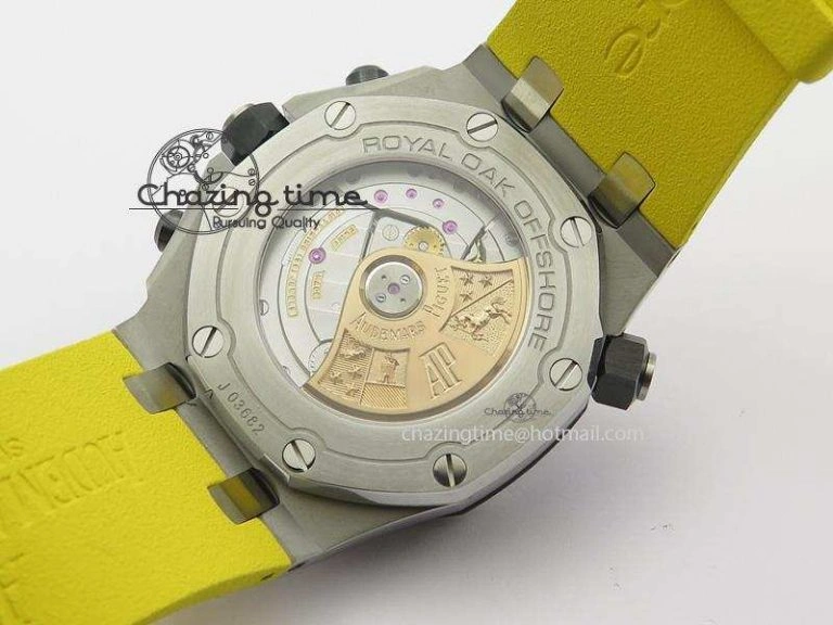 Royal Oak Offshore Diver Chronograph Yellow JF Best Edition On Yellow Rubber Strap A3126