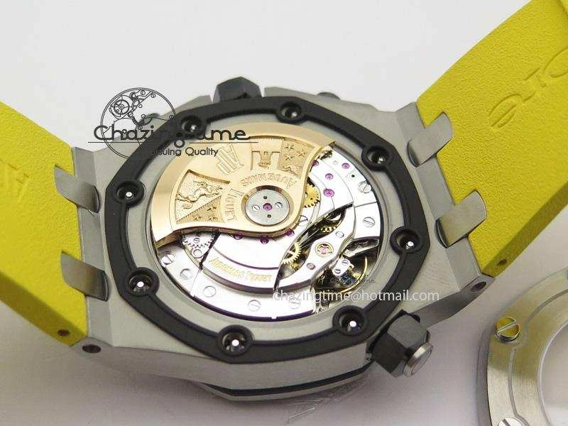 Royal Oak Offshore Diver Chronograph Yellow JF Best Edition On Yellow Rubber Strap A3126