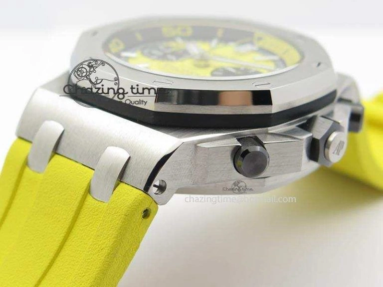 Royal Oak Offshore Diver Chronograph Yellow Noob Best Edition On Yellow Rubber Strap A3126