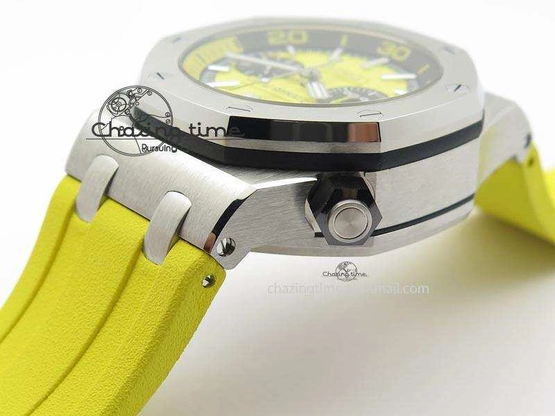 Royal Oak Offshore Diver Chronograph Yellow Noob Best Edition On Yellow Rubber Strap A3126