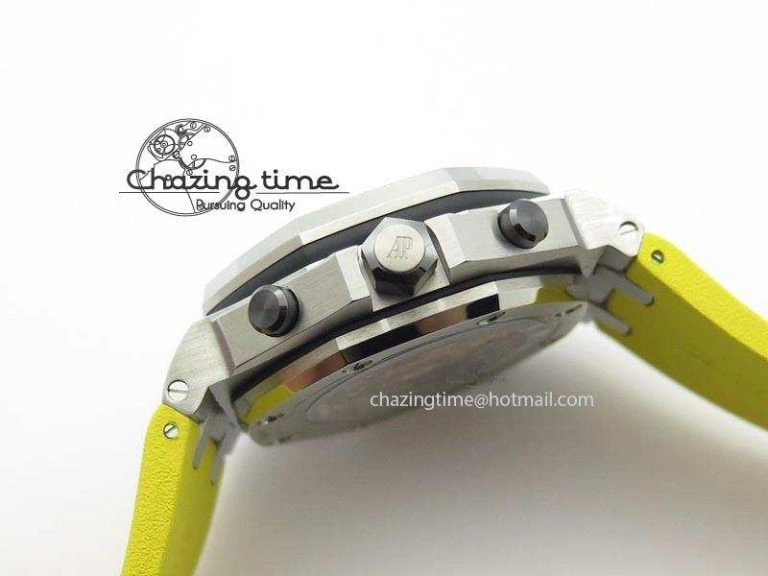 Royal Oak Offshore Diver Chronograph Yellow Noob Best Edition On Yellow Rubber Strap A3126
