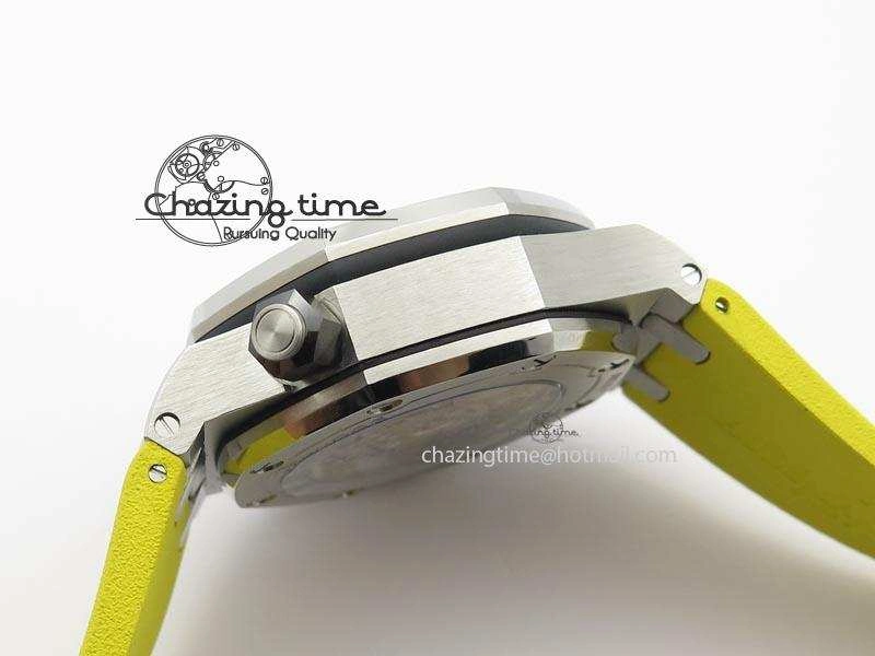 Royal Oak Offshore Diver Chronograph Yellow Noob Best Edition On Yellow Rubber Strap A3126