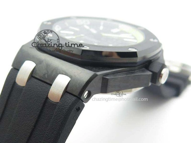 Royal Oak Offshore Diver Forged Carbon 1:1 V6F Best Edition On Rubber Strap A2824