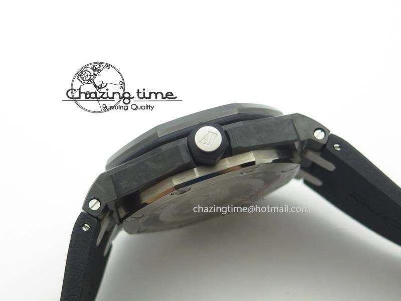 Royal Oak Offshore Diver Forged Carbon 1:1 V6F Best Edition On Rubber Strap A2824