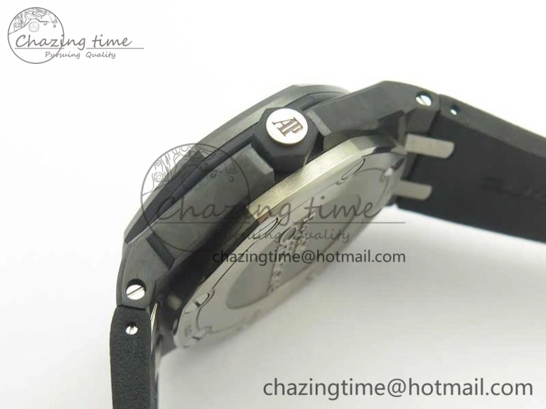 Royal Oak Offshore Diver Forged Carbon 15706 1:1 JF Best Edition on Rubber Strap A3120 V5S