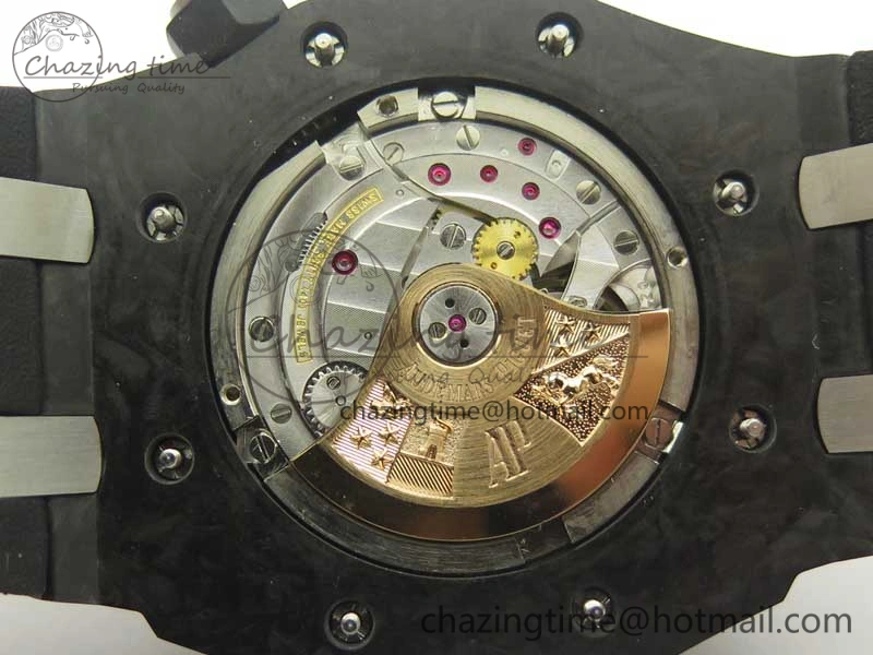 Royal Oak Offshore Diver Forged Carbon 15706 1:1 JF Best Edition on Rubber Strap A3120 V5S