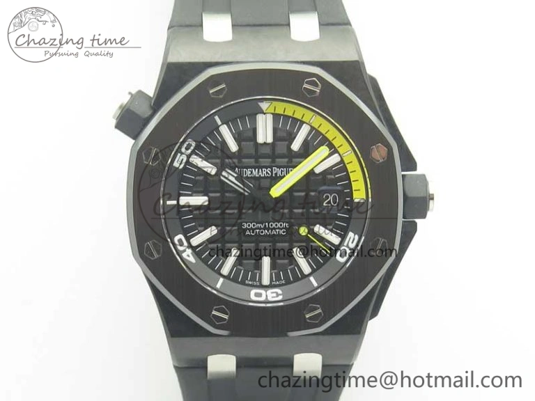 Royal Oak Offshore Diver Forged Carbon 15706 1:1 JF Best Edition on Rubber Strap A3120 V5S