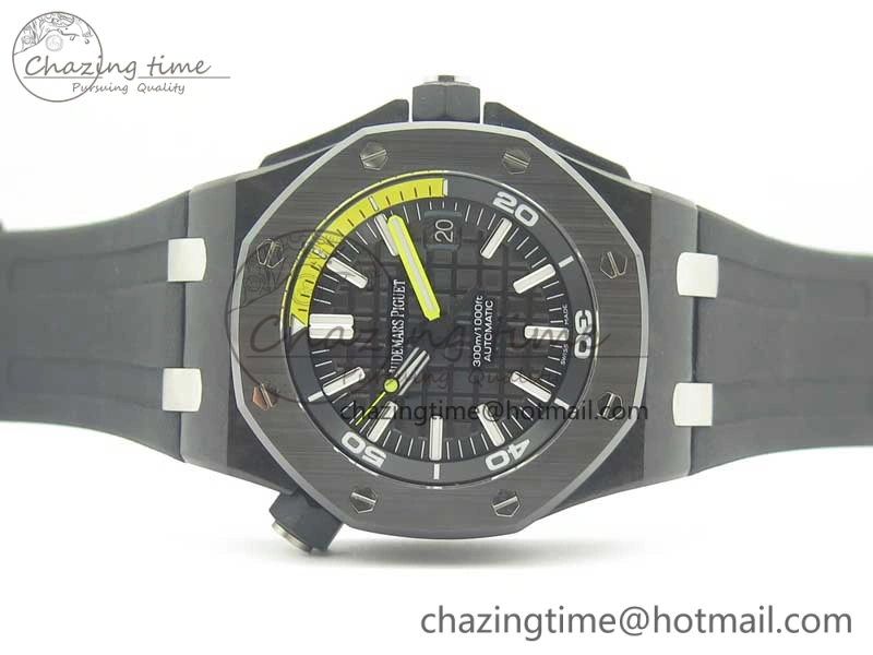 Royal Oak Offshore Diver Forged Carbon 15706 1:1 JF Best Edition on Rubber Strap A3120 V5S