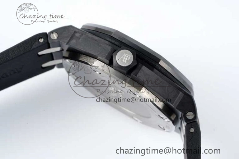 Royal Oak Offshore Diver Forged Carbon IPF Best Edition on Rubber Strap MIYOTA9015